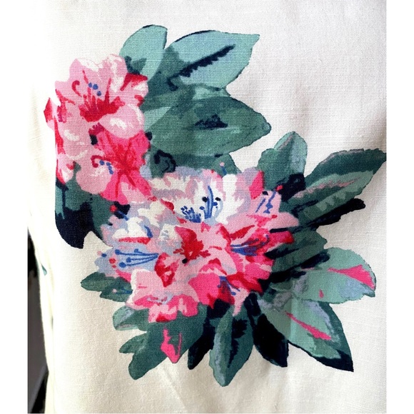 Joules Fifi Cotton Linen Blend Short Sleeve Floral Shift Dress with Pockets - Picture 10 of 16